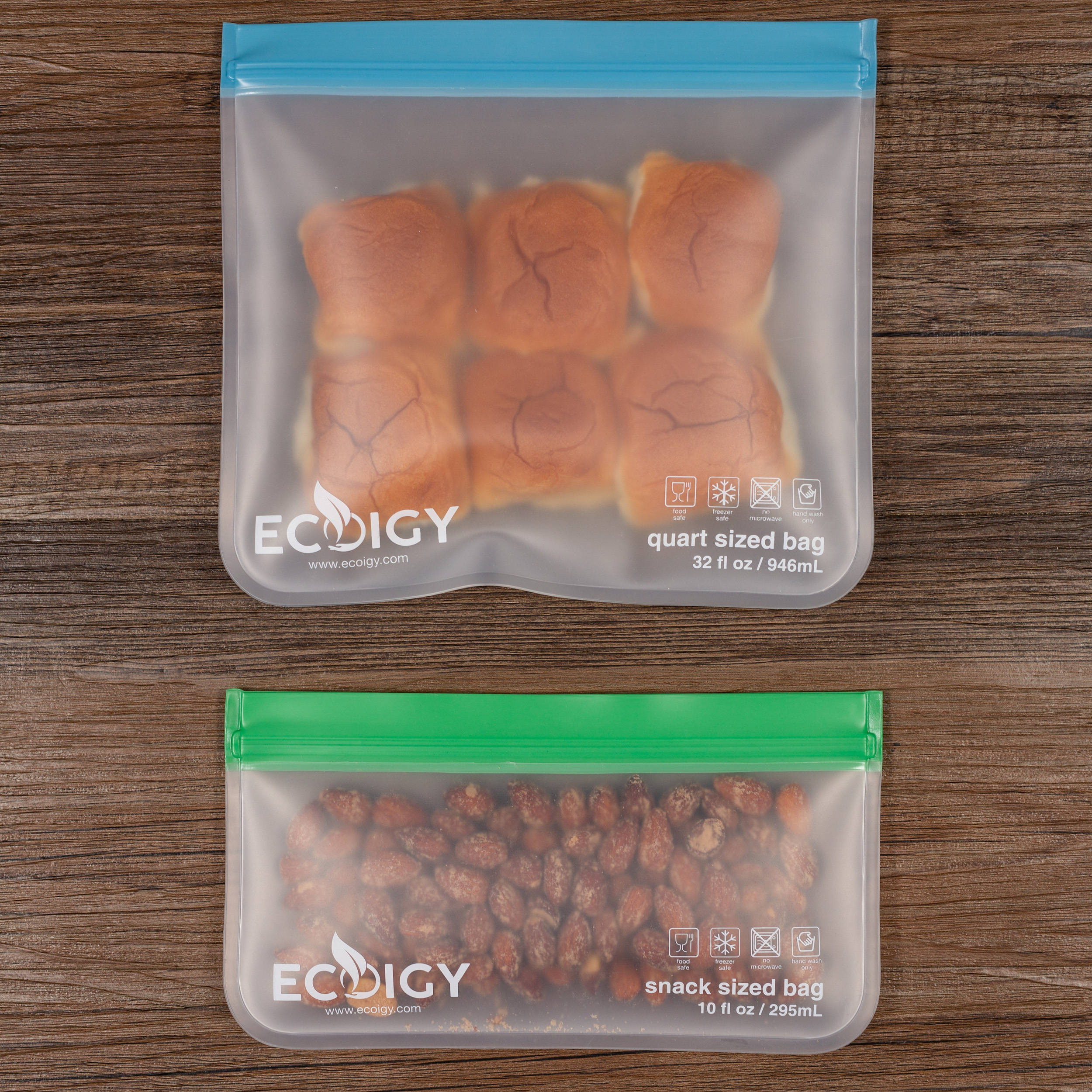 Reusable Large Sandwich (Quart) Bags | Eco and Kid-Friendly- 2 Pack